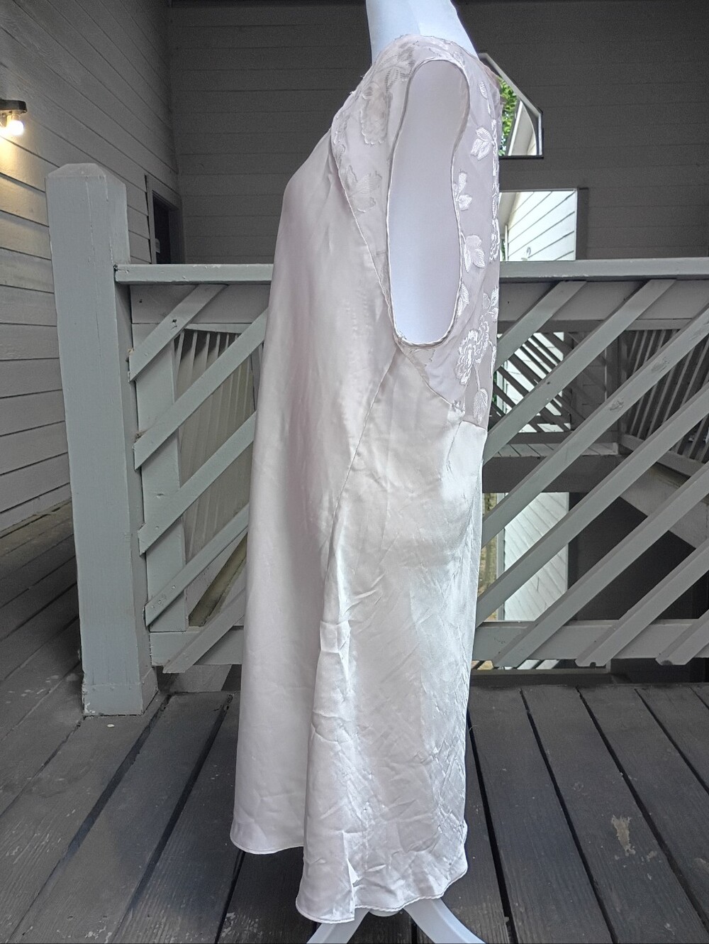 Oscar De La Renta Vintage Pink Label Blush Pink Nightgown Size 2x - Picture 3 of 8